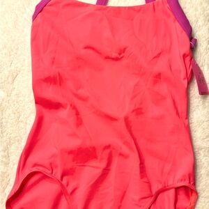 NWT Balera Bright coral pink with purple straps on back. Adult Small